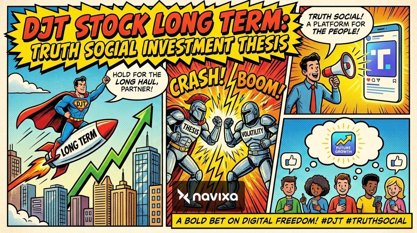 DJT stock long term analysis chart showing Truth Social investment thesis and market trends