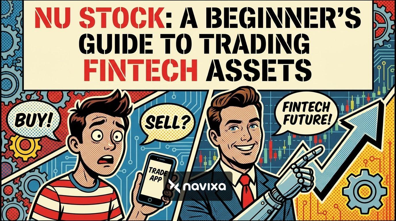 A trader analyzing NU stock and fintech asset charts
