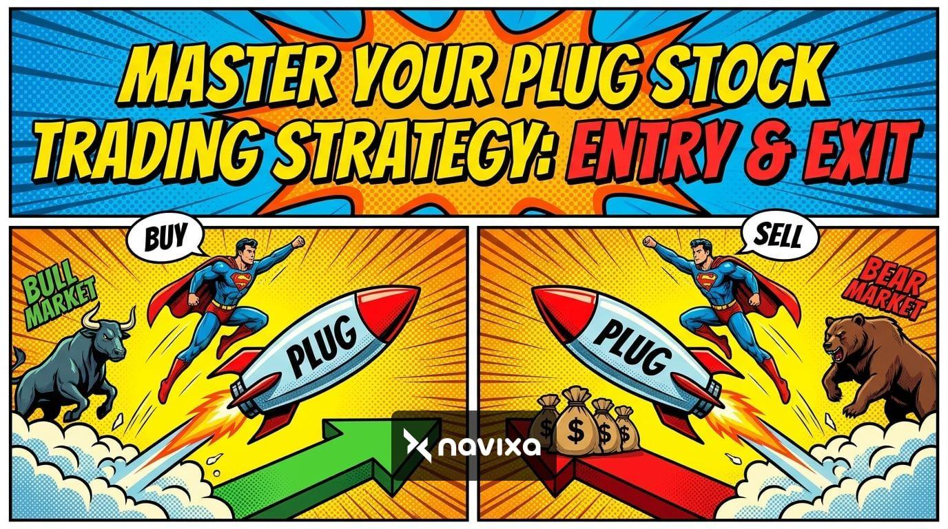 A trader analyzing green energy stock charts for Plug Power