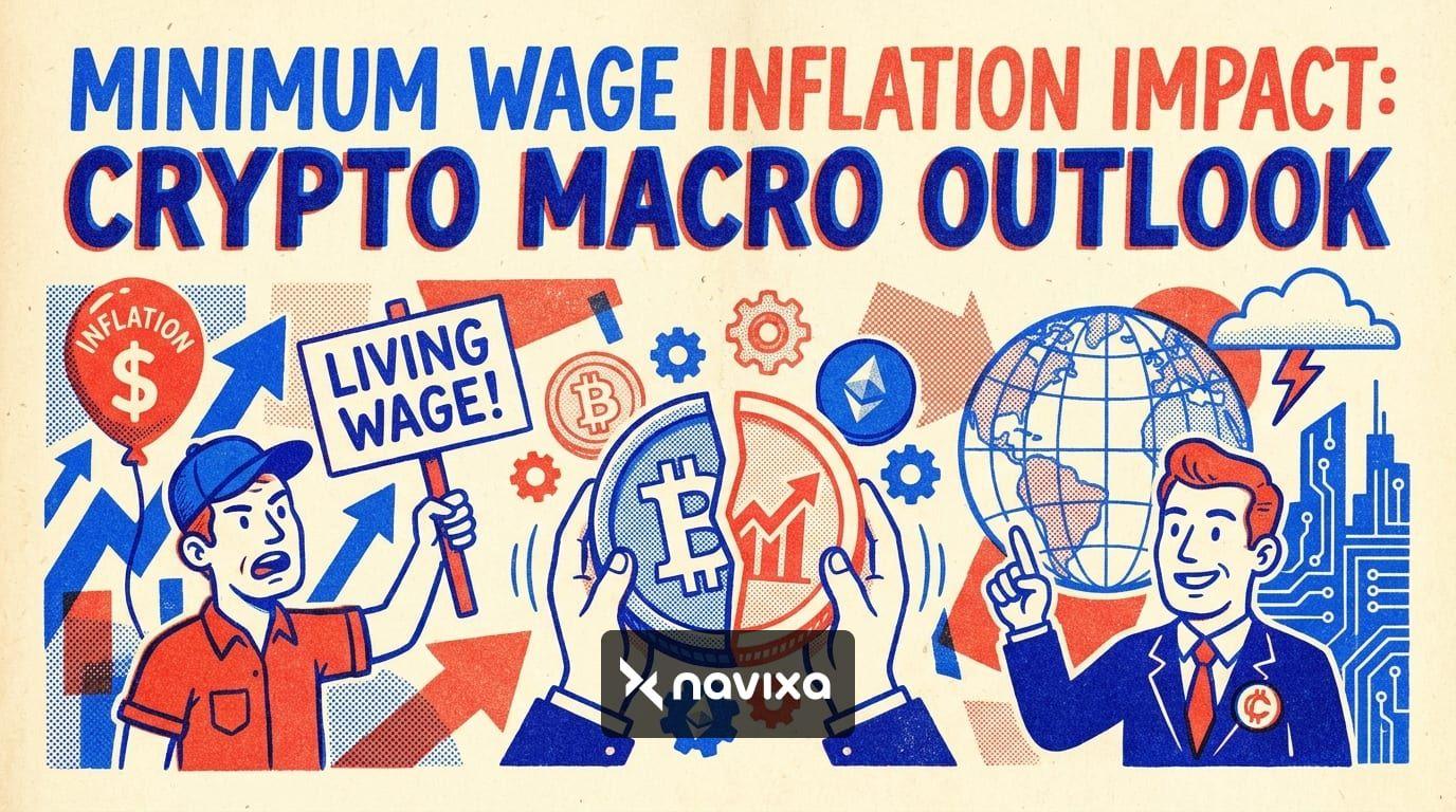 Executive analyzing a Bitcoin chart alongside macroeconomic inflation data