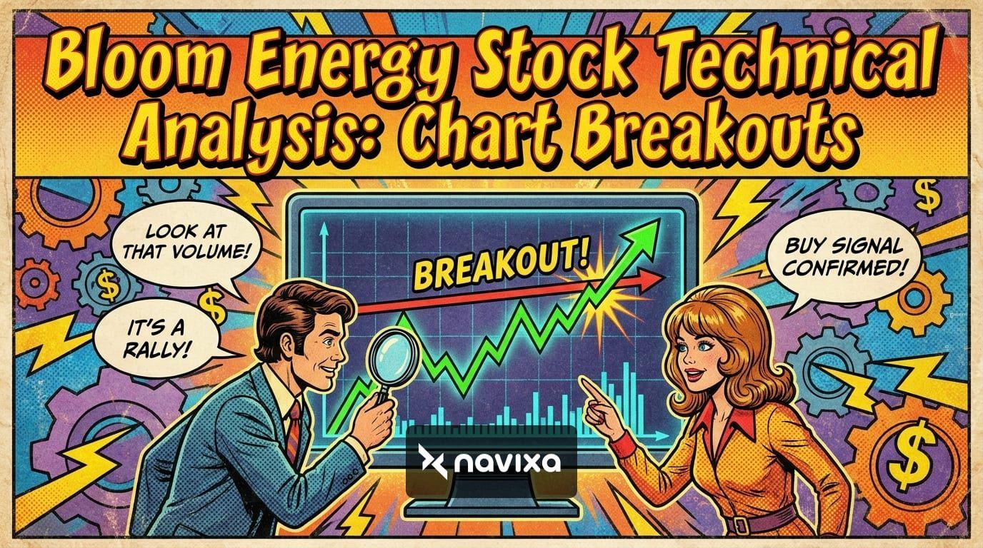 Bloom Energy stock technical analysis chart showing a parabolic breakout.